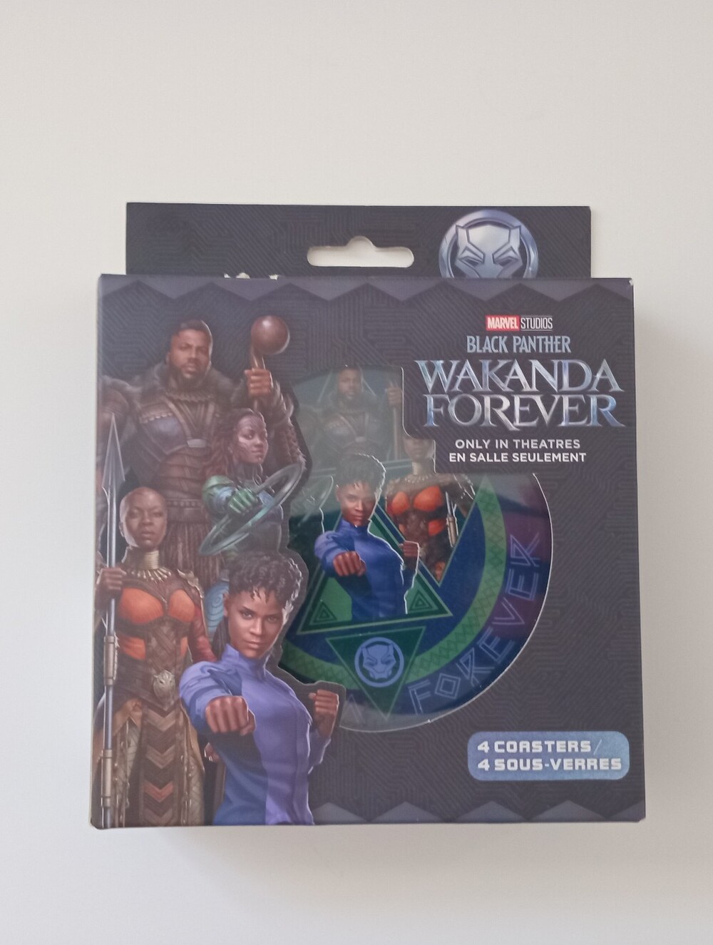 Marvel Black Panther Wakanda Forever 4 Coaster Set Cineplex Collectible